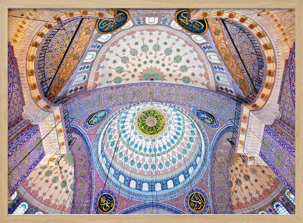 The Blue Mosque – The Sultan Ahmed Mosque. Columns and Main Domes. Istanbul. Turkey © Nora de Ang | Poster