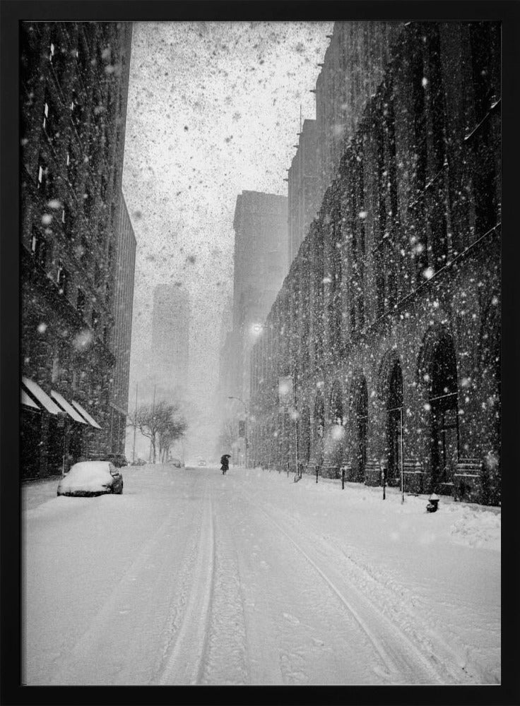 New York Walker in Blizzard | Poster