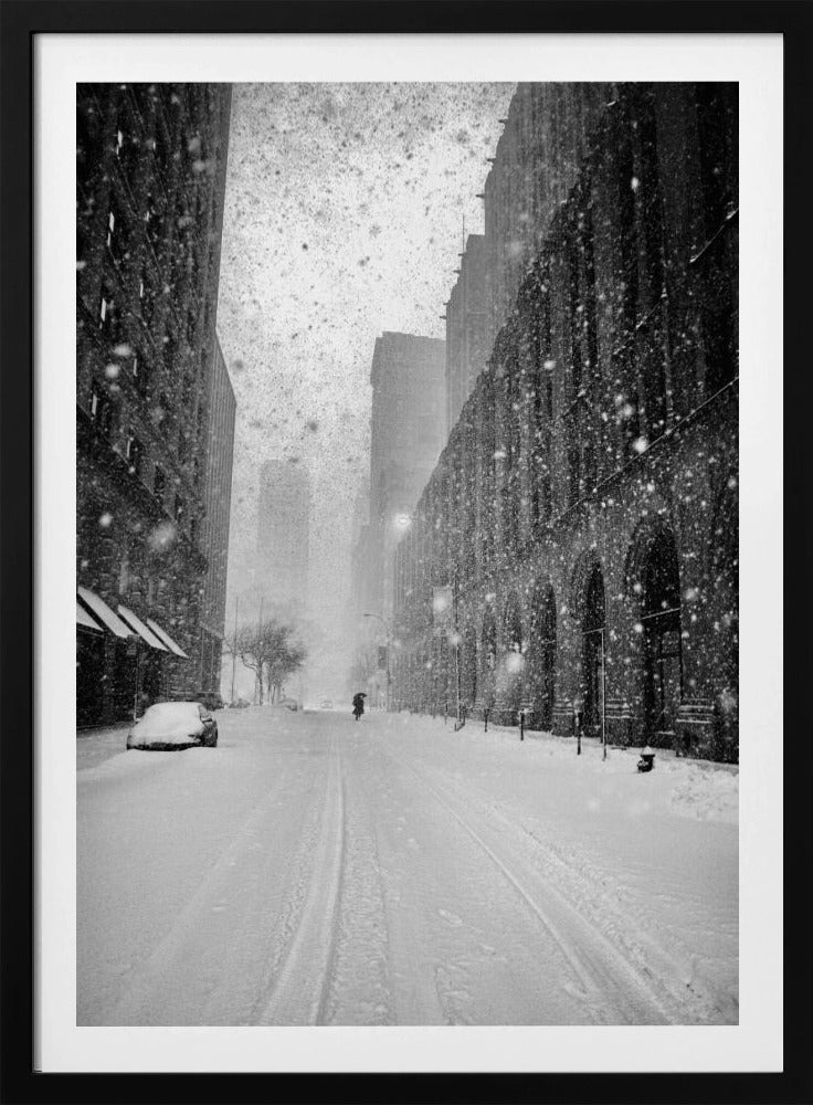 New York Walker in Blizzard | Poster