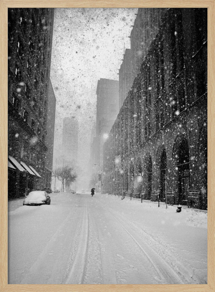 New York Walker in Blizzard | Poster
