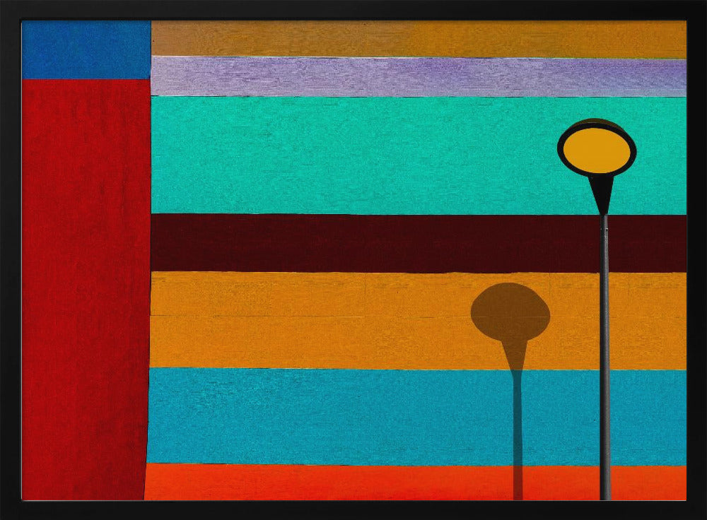 Lamp and striped wall | Poster