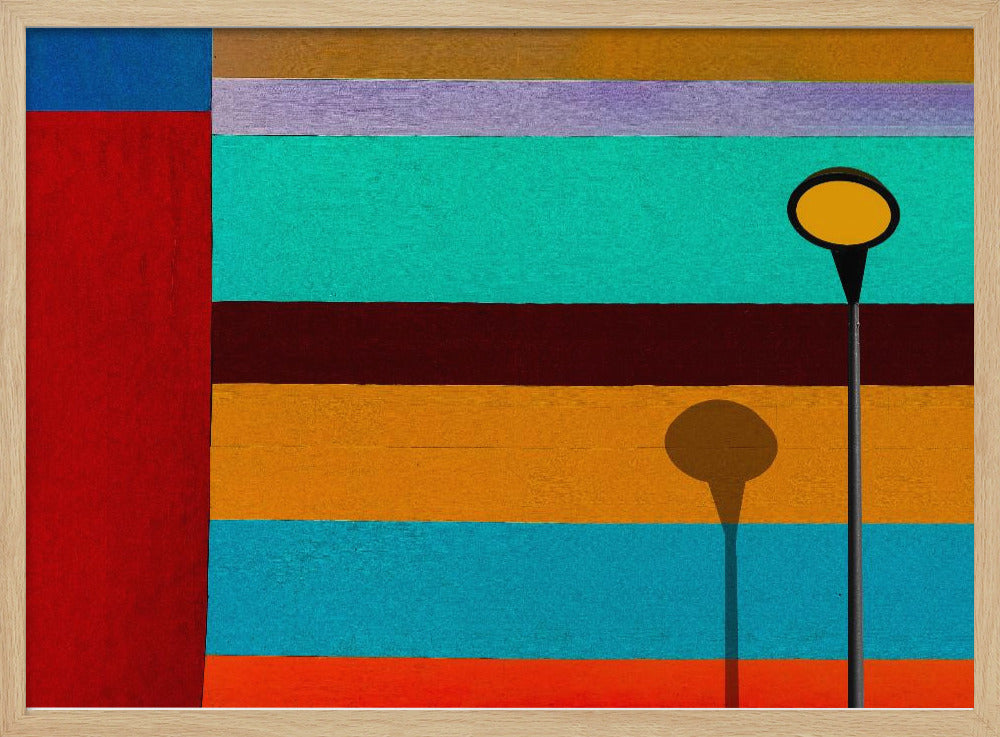 Lamp and striped wall | Poster