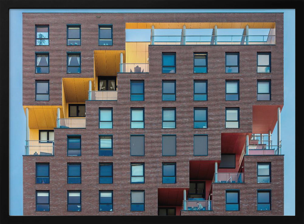 Yellow-red in wall | Poster