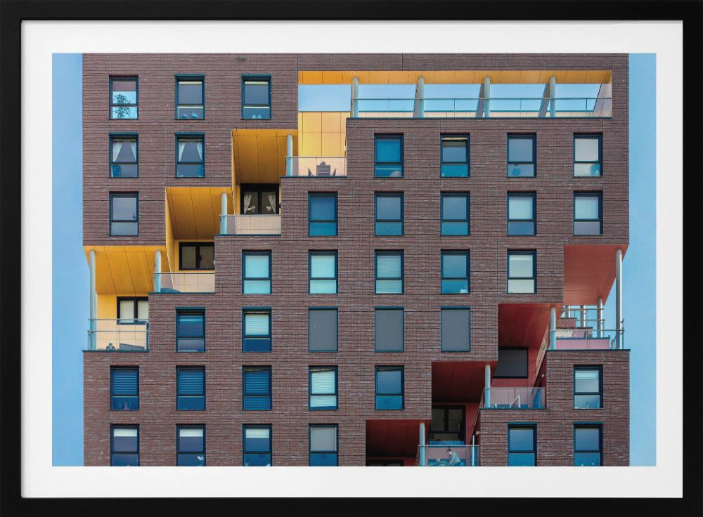 Yellow-red in wall | Poster