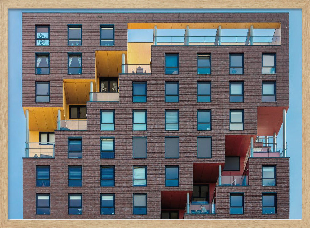 Yellow-red in wall | Poster