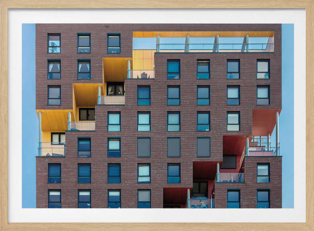 Yellow-red in wall | Poster