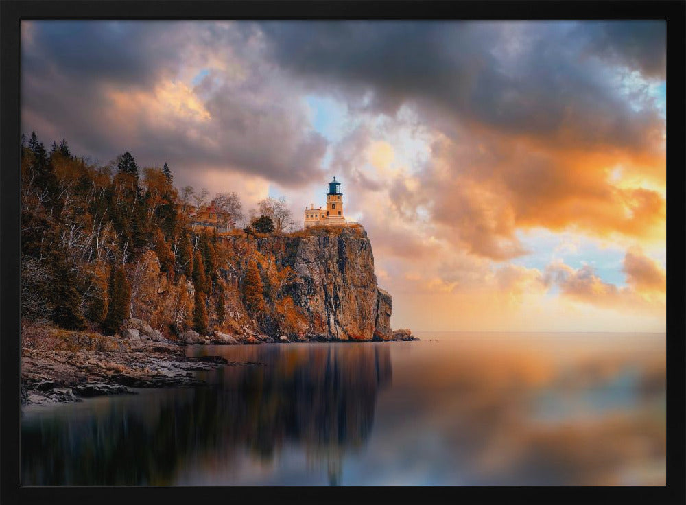 A Cloudy Day at Split Rock Lighthouse | Poster