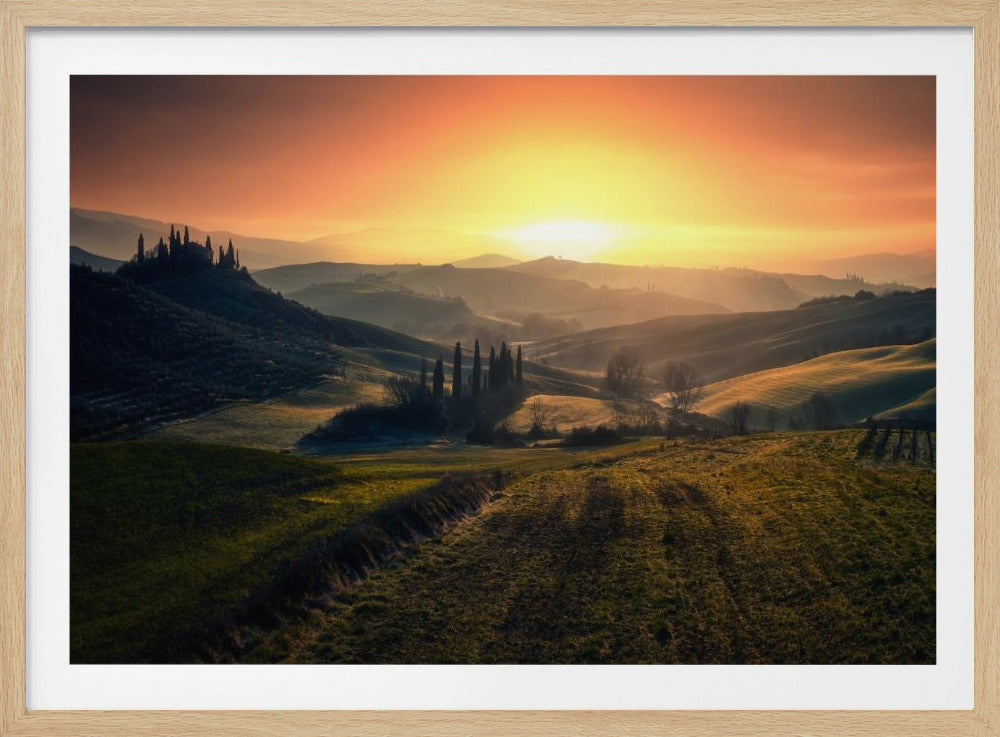 Val d'Orcia in the morning | Poster