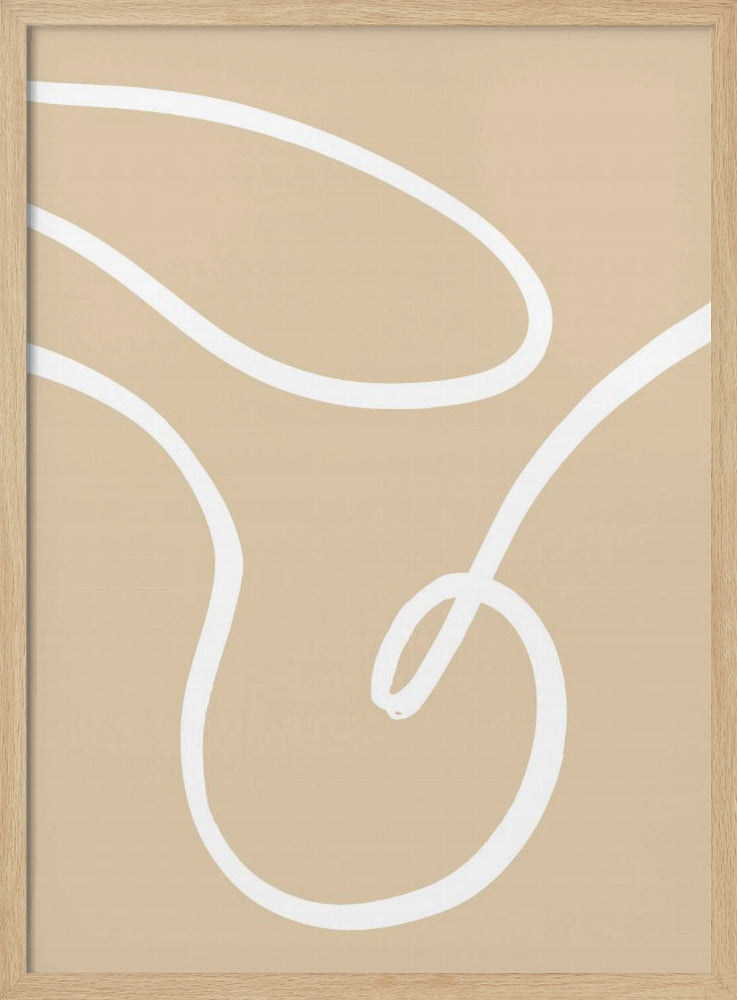 Beige Lines 02 | Poster