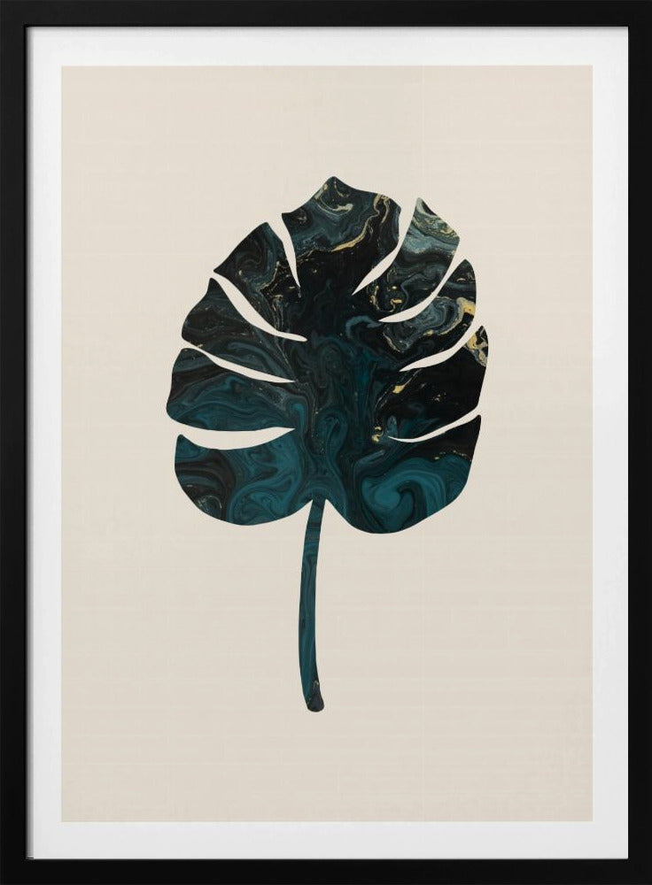 Monstera Marble Green | Poster