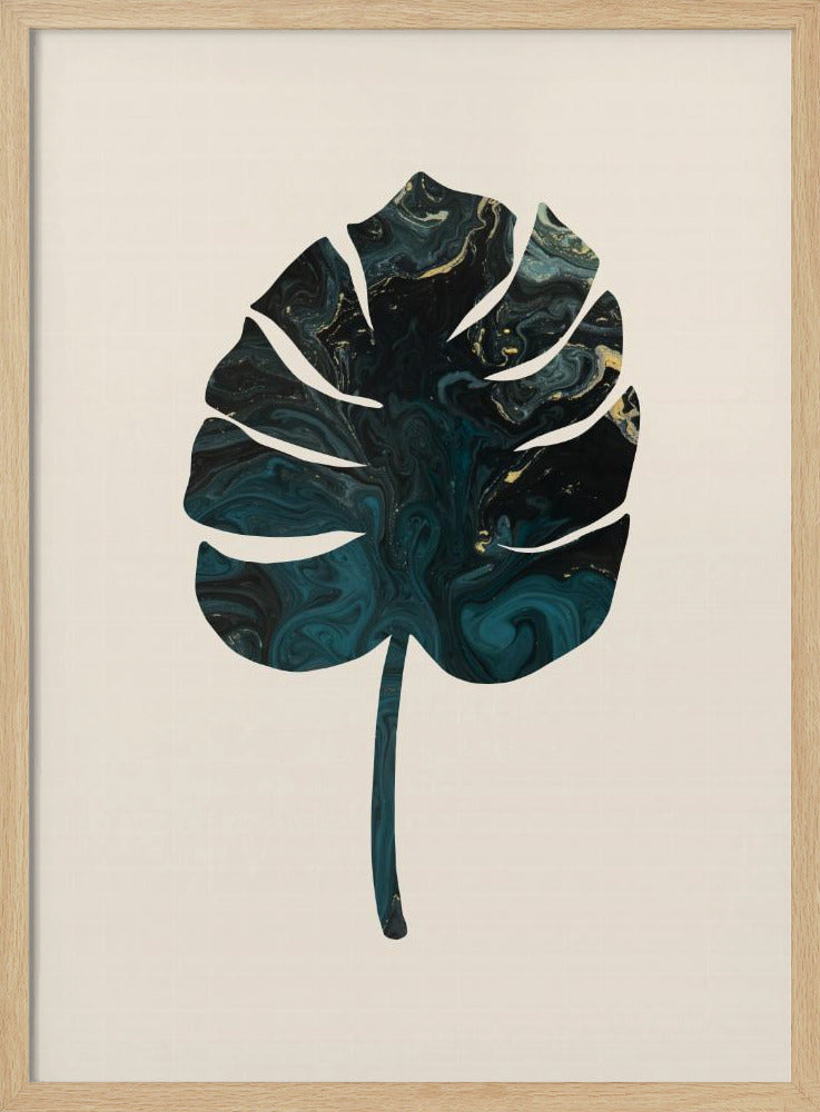 Monstera Marble Green | Poster