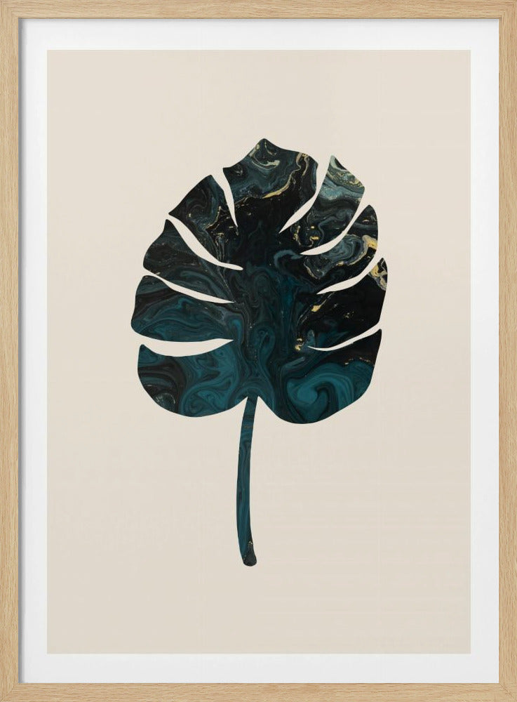 Monstera Marble Green | Poster