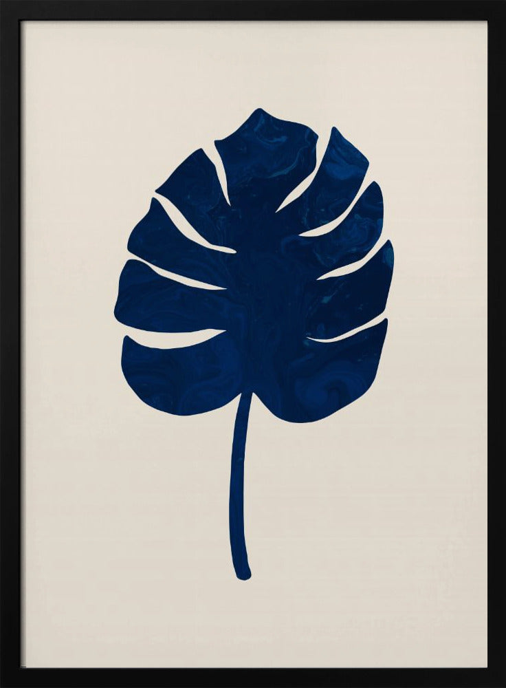 Monstera Marble Blue | Poster