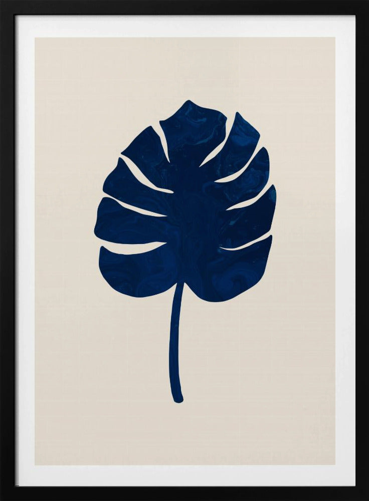 Monstera Marble Blue | Poster