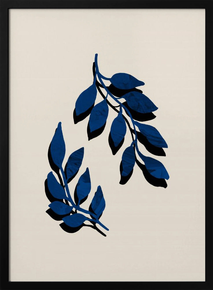 Blue Twig Brush | Poster