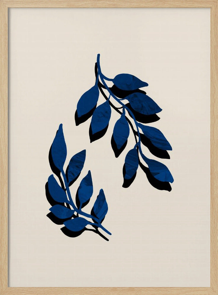 Blue Twig Brush | Poster