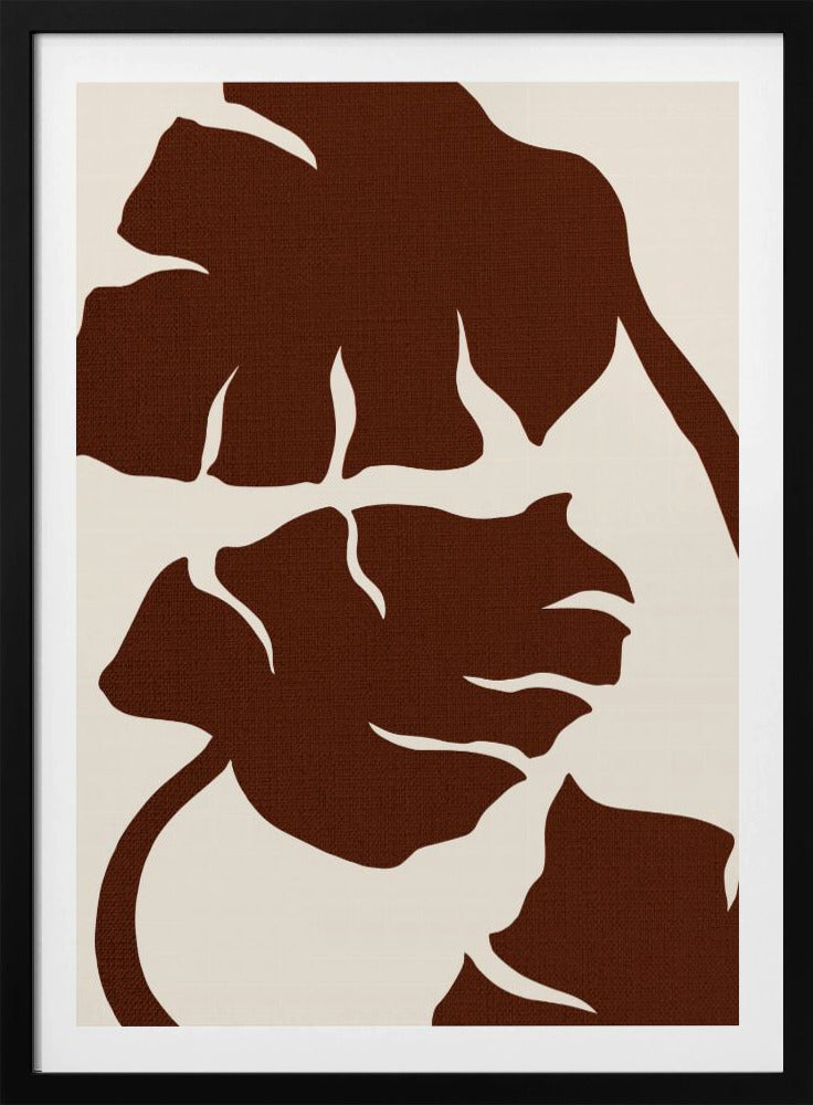 Monstera Canvas Brown | Poster