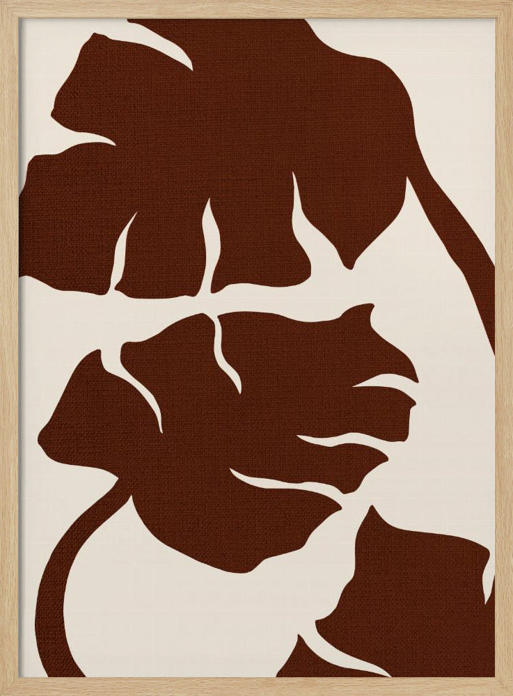 Monstera Canvas Brown | Poster