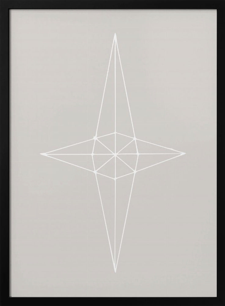 Grid Star Grey | Poster
