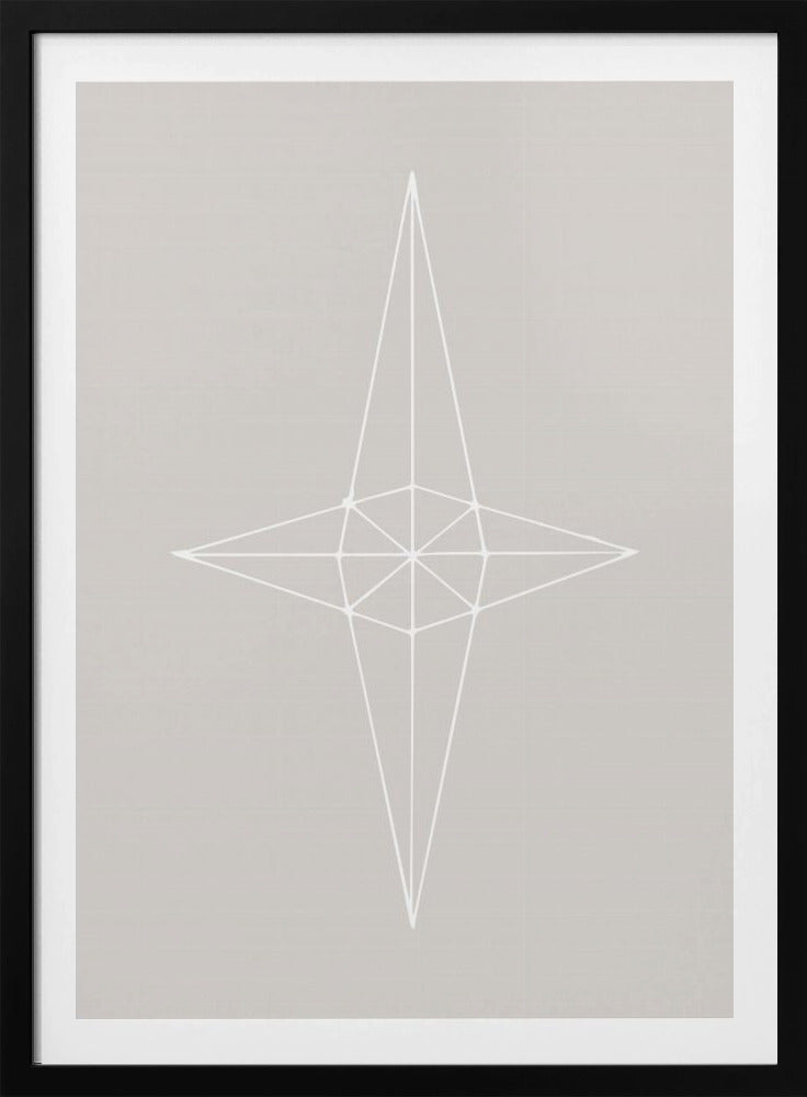 Grid Star Grey | Poster