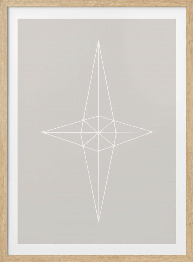 Grid Star Grey | Poster