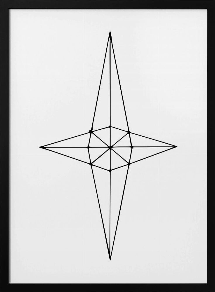 Grid Star White | Poster