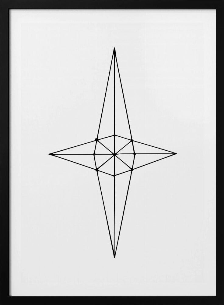 Grid Star White | Poster
