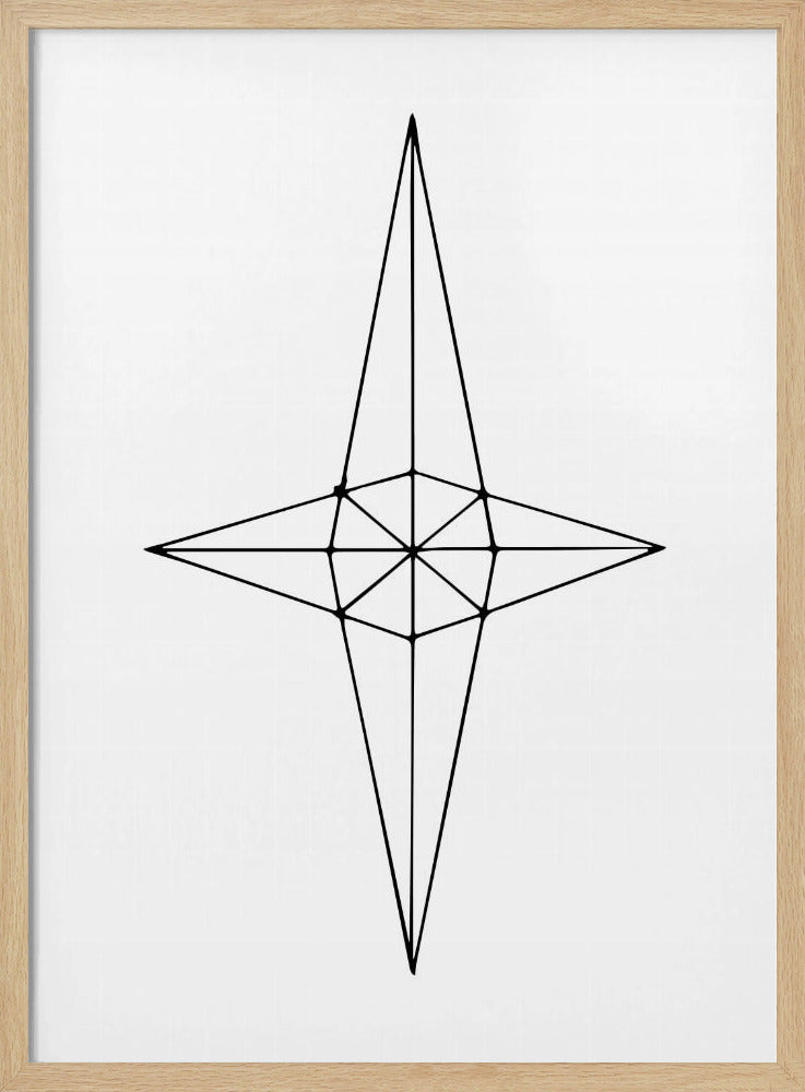 Grid Star White | Poster
