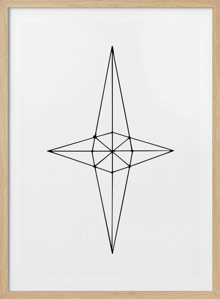 Grid Star White | Poster