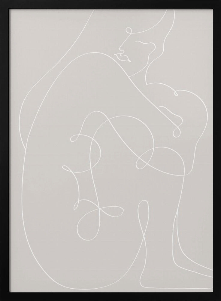 Woman Lines White | Poster