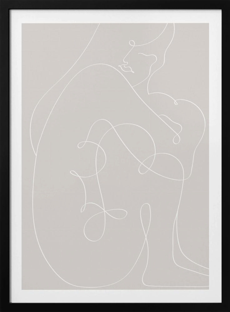 Woman Lines White | Poster