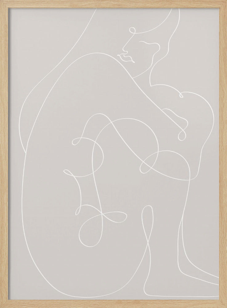 Woman Lines White | Poster