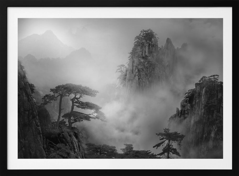 Huang Shan In The Fog | Poster