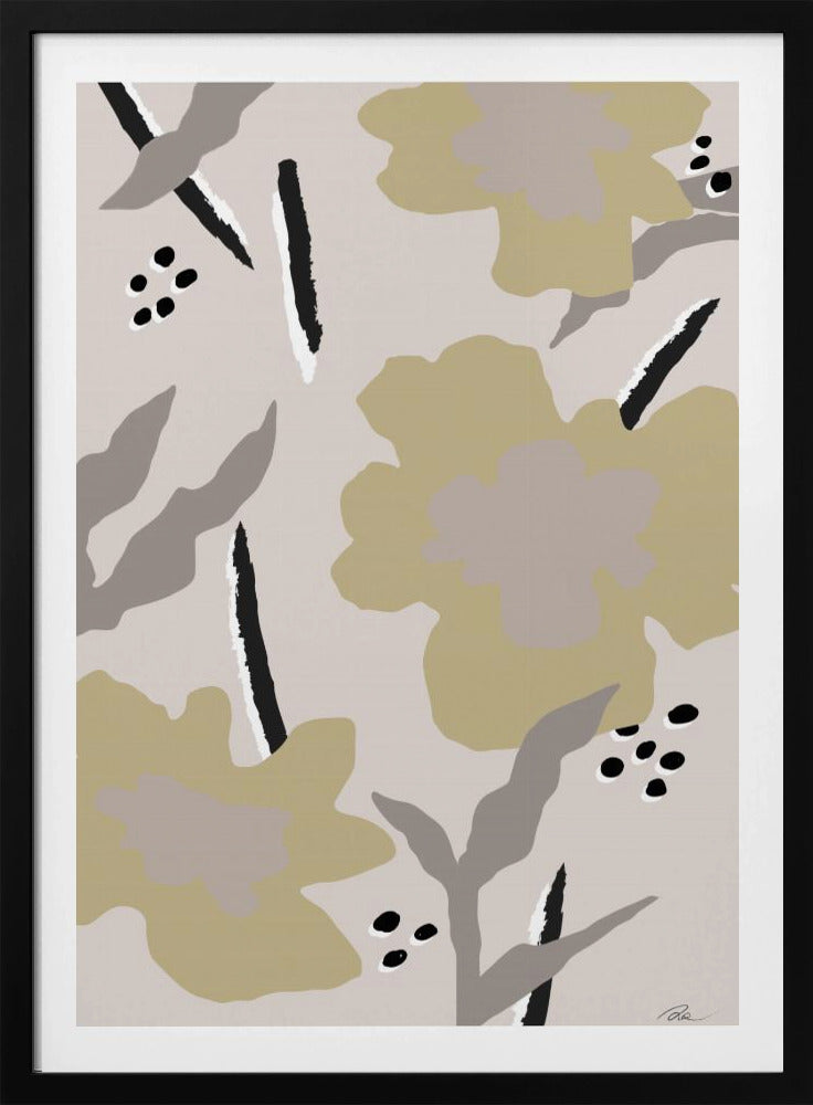 Beige Flowers | Poster