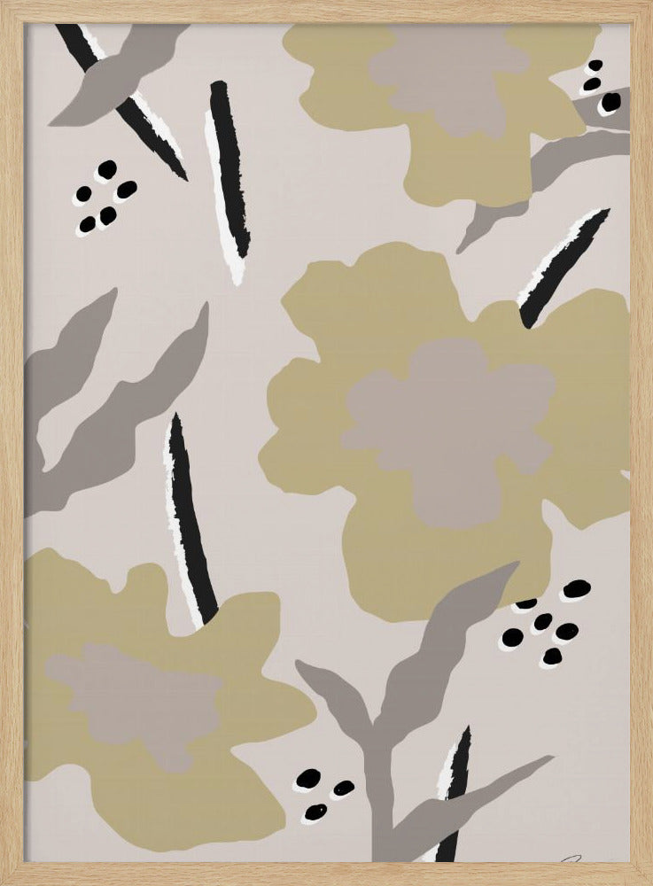 Beige Flowers | Poster