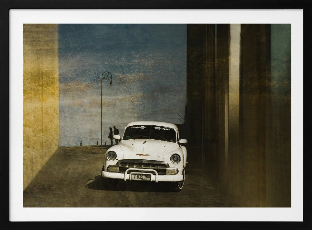 A white car in Havanna | Poster