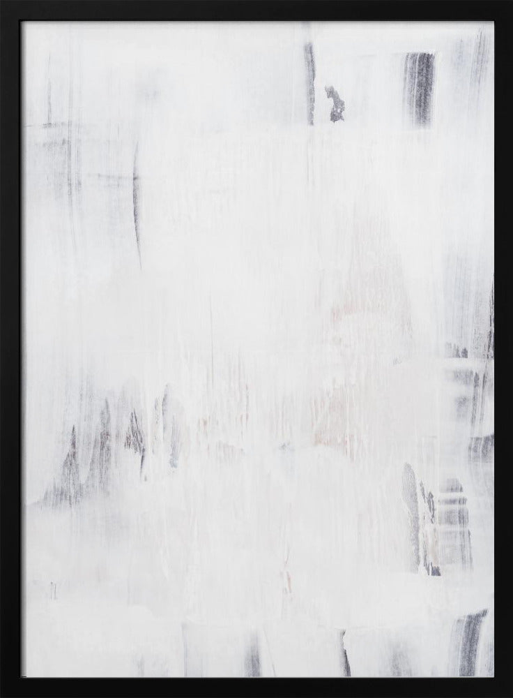 Soft White Brushstrokes | Poster