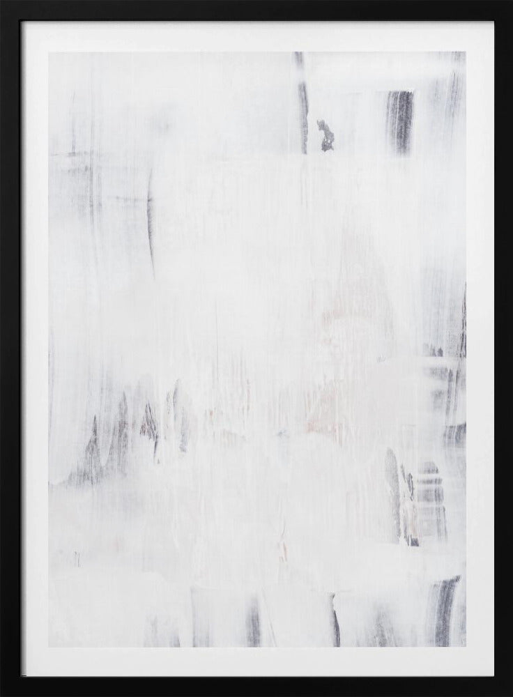 Soft White Brushstrokes | Poster