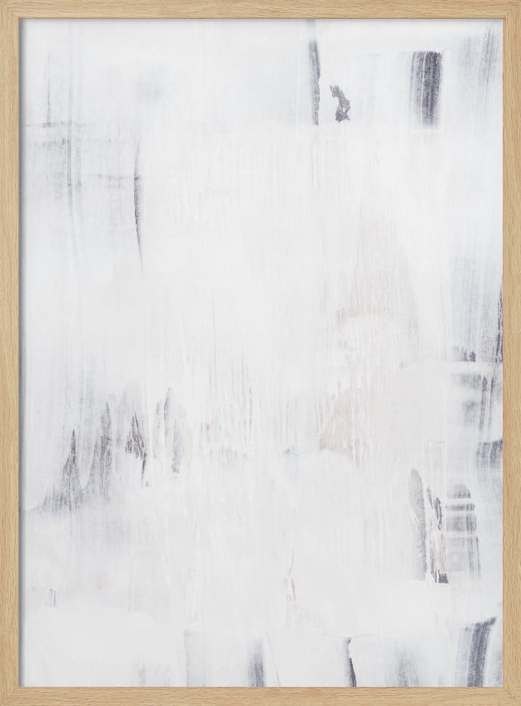 Soft White Brushstrokes | Poster