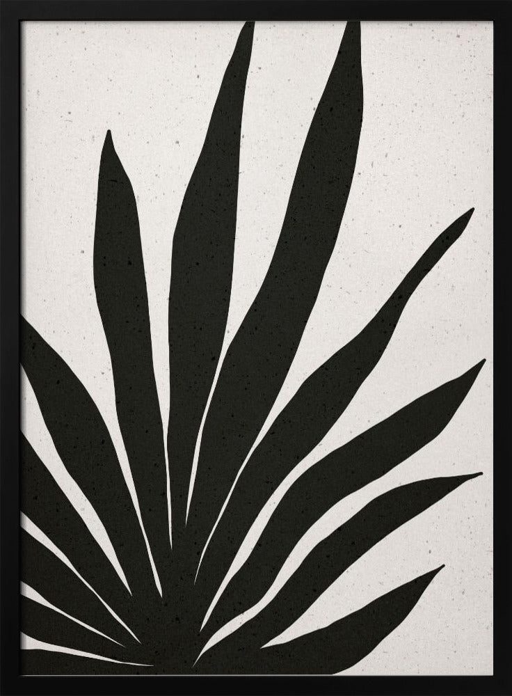 Abstract Black Leaves | Poster