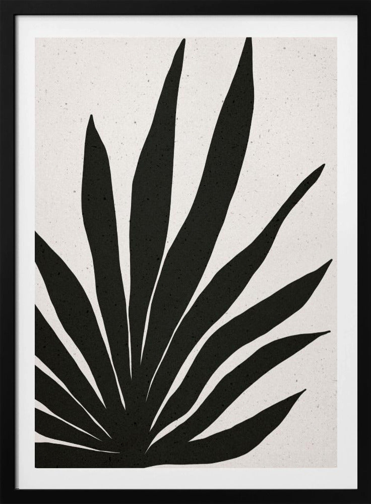 Abstract Black Leaves | Poster