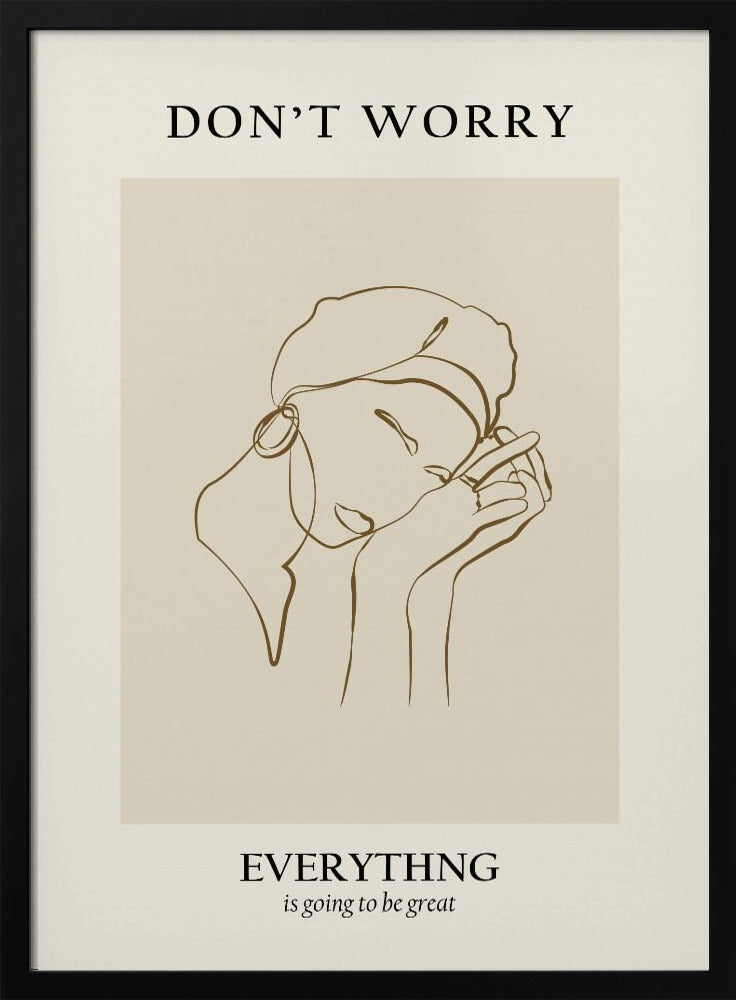 Modern line portrait | Poster