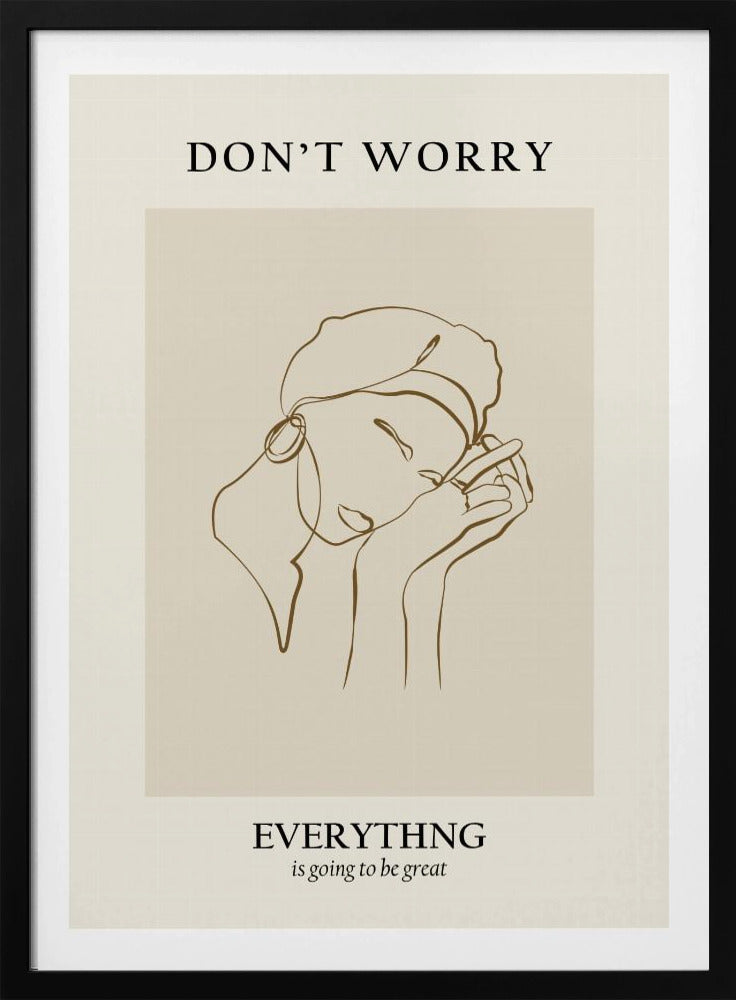 Modern line portrait | Poster