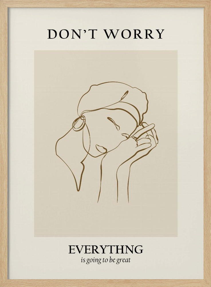 Modern line portrait | Poster