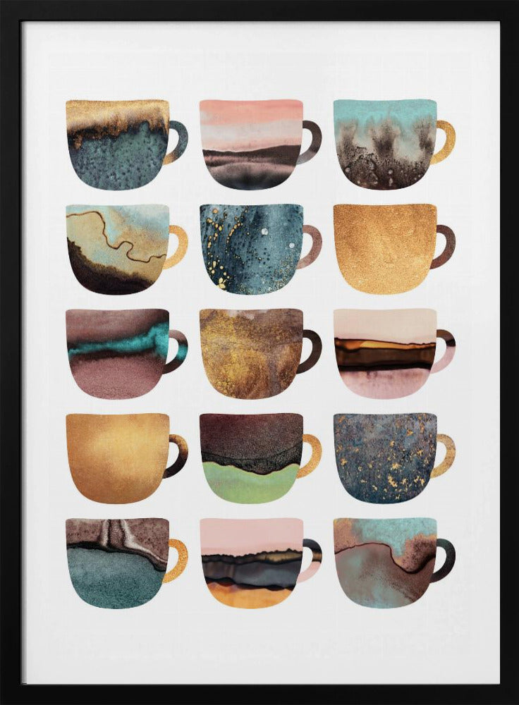 Earthy Coffee Cups | Poster