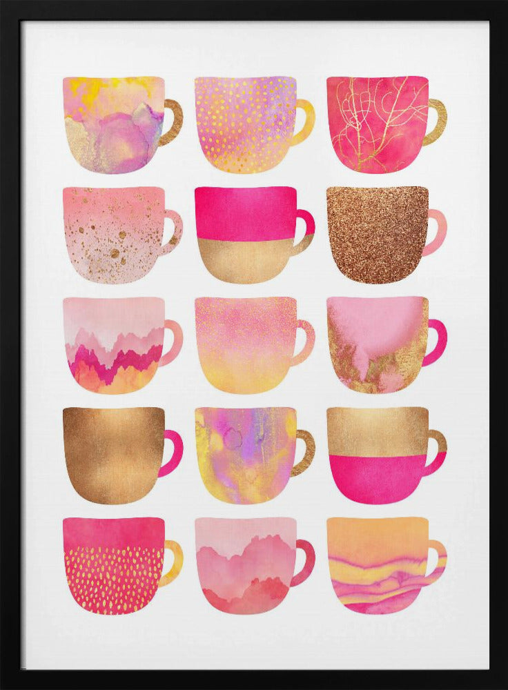 Pretty Pink Coffee Cups | Poster