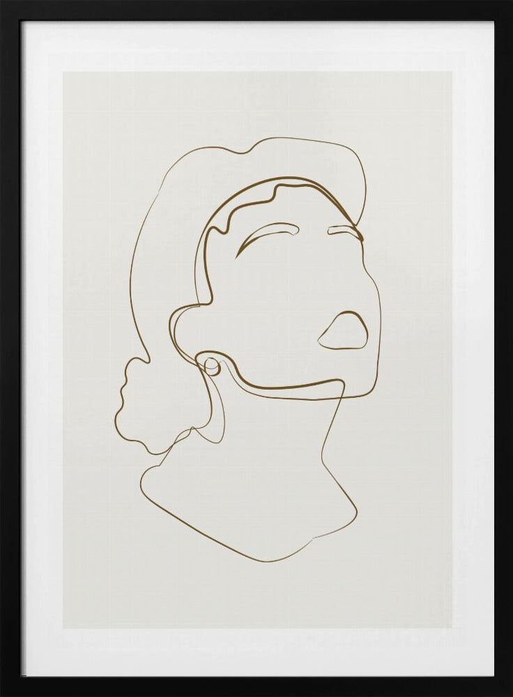 Abstract Face Line Art | Poster