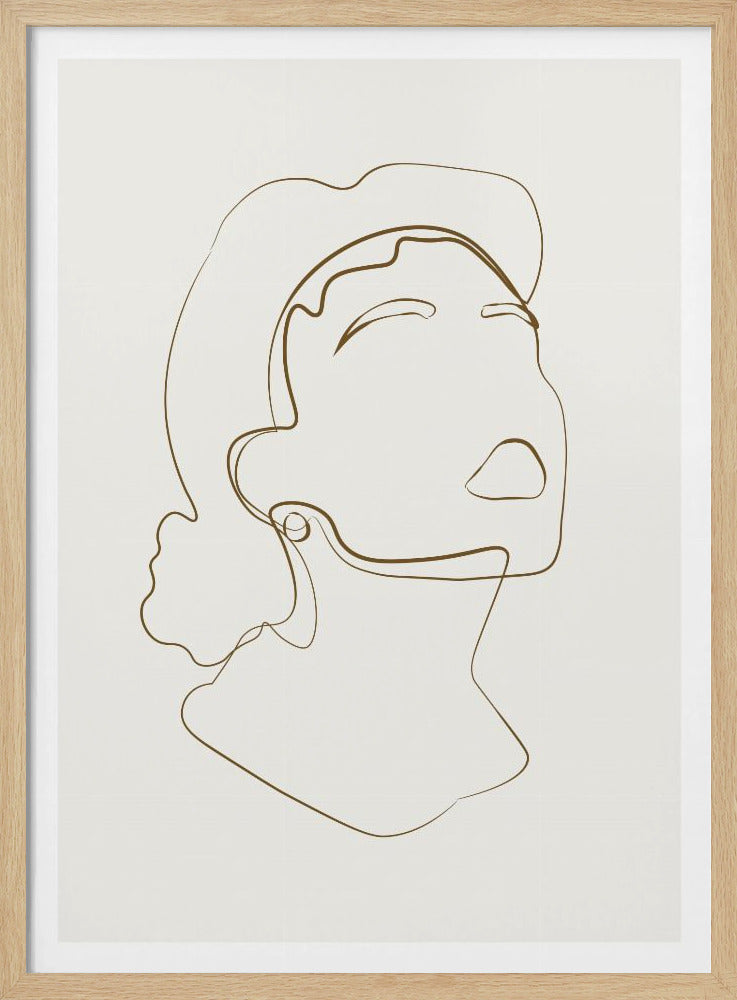 Abstract Face Line Art | Poster