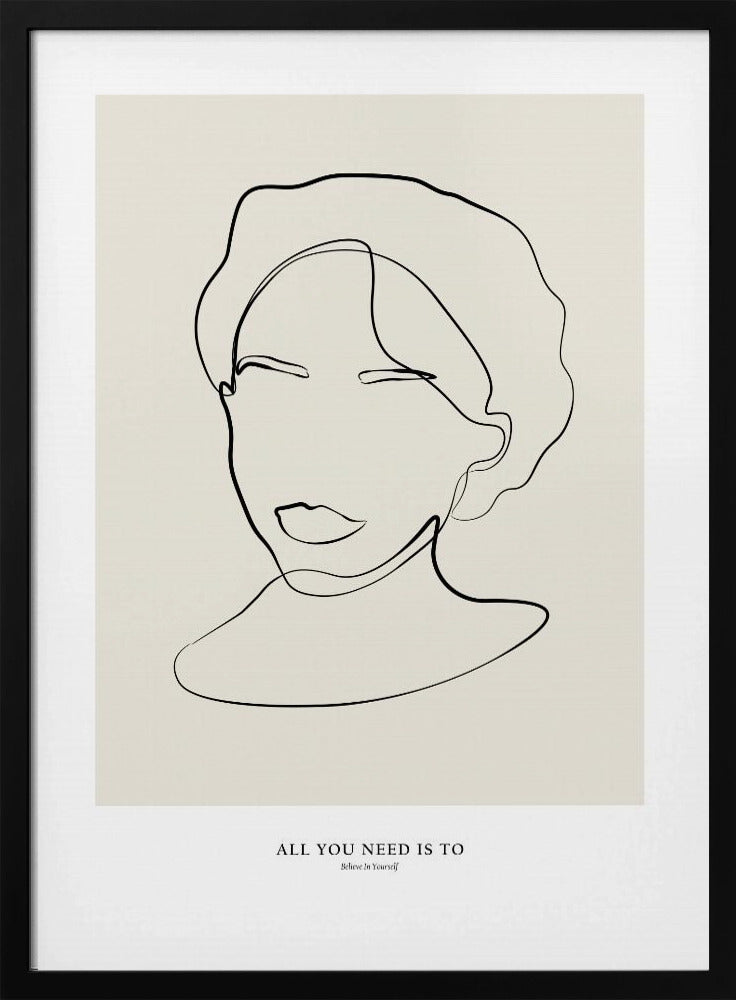 Modern female line art | Poster