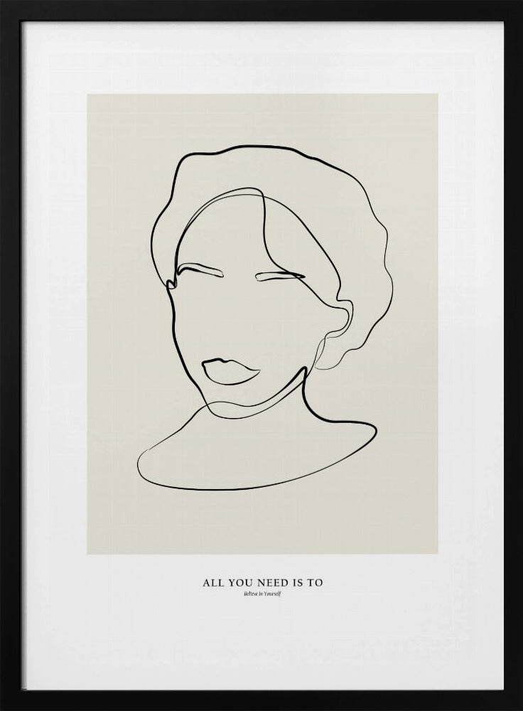 Modern female line art | Poster